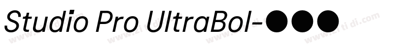 Studio Pro UltraBol字体转换